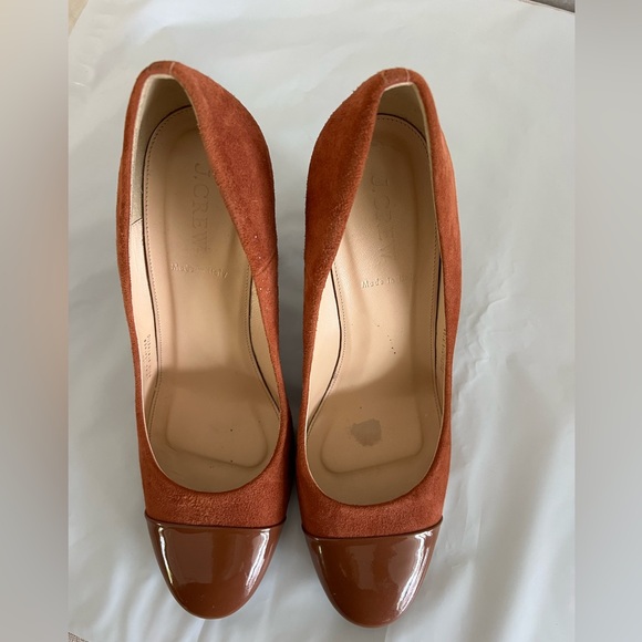 J Crew Made in Italy Suede Round Toe Heels - Picture 9 of 11